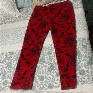 Attyre Red Pants with Black Accents